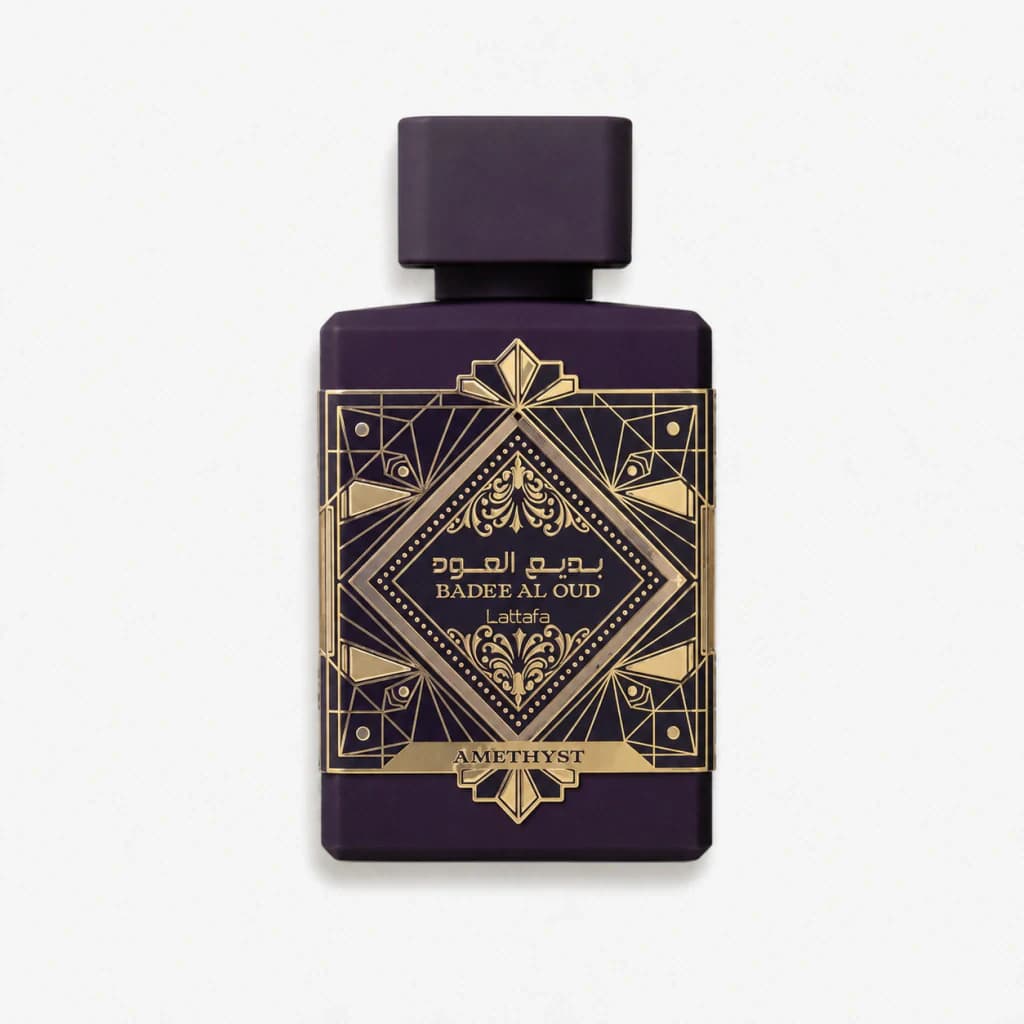 Frasco de Badee Al Oud Amethyst da Lattafa