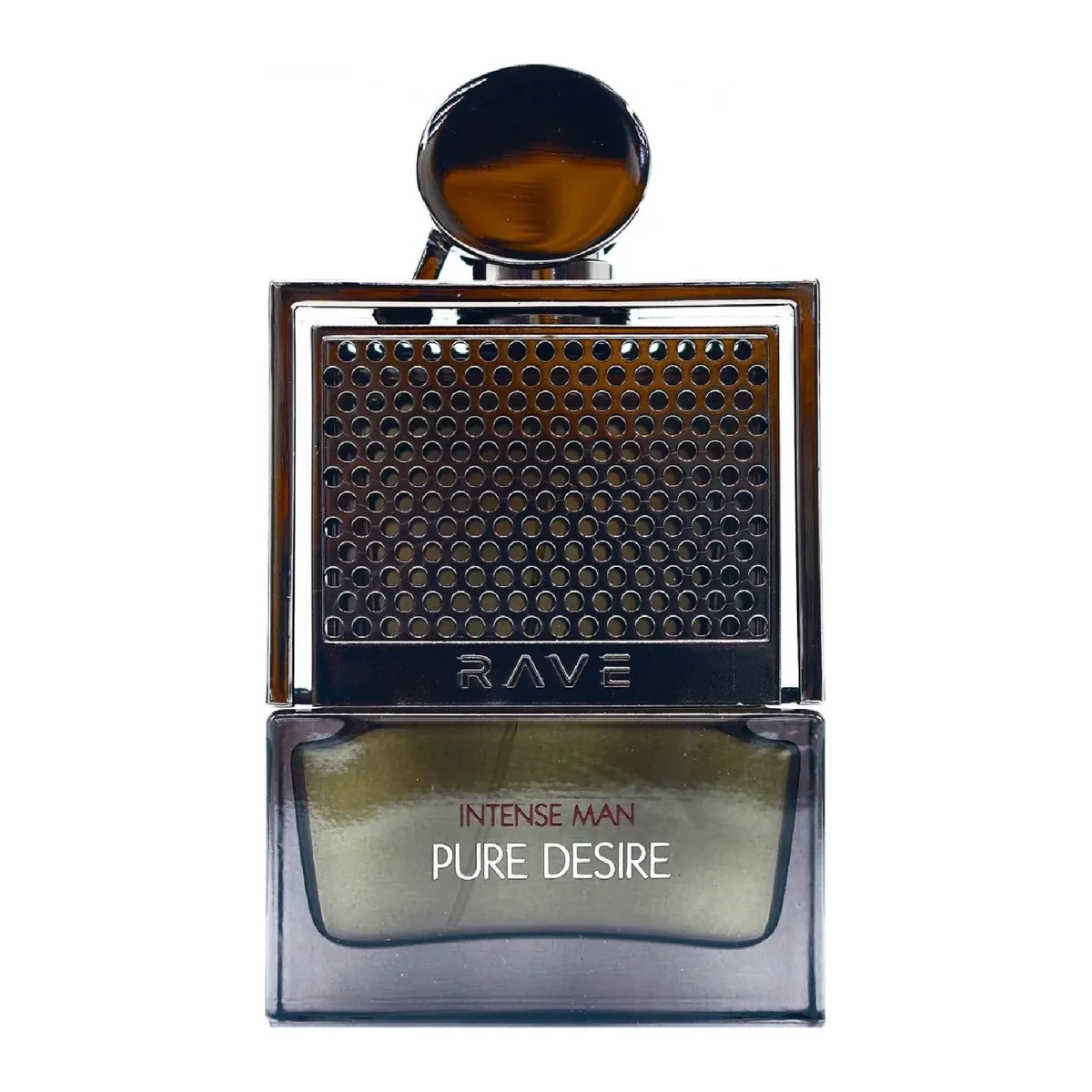 Frasco de Rave Pure Desire Intense Man da Lattafa